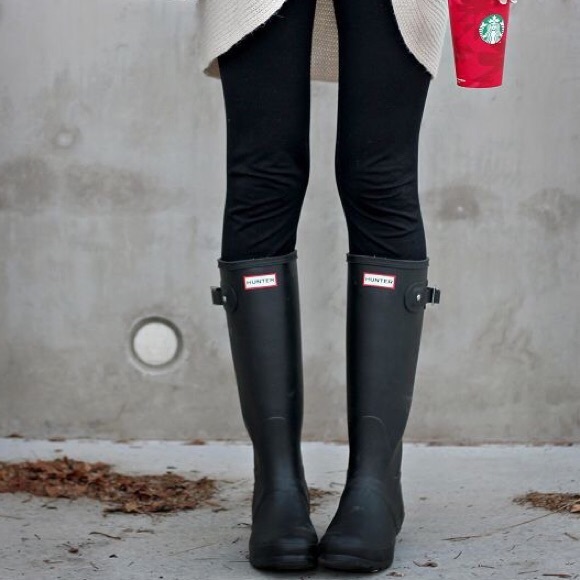 tall matte hunter boots